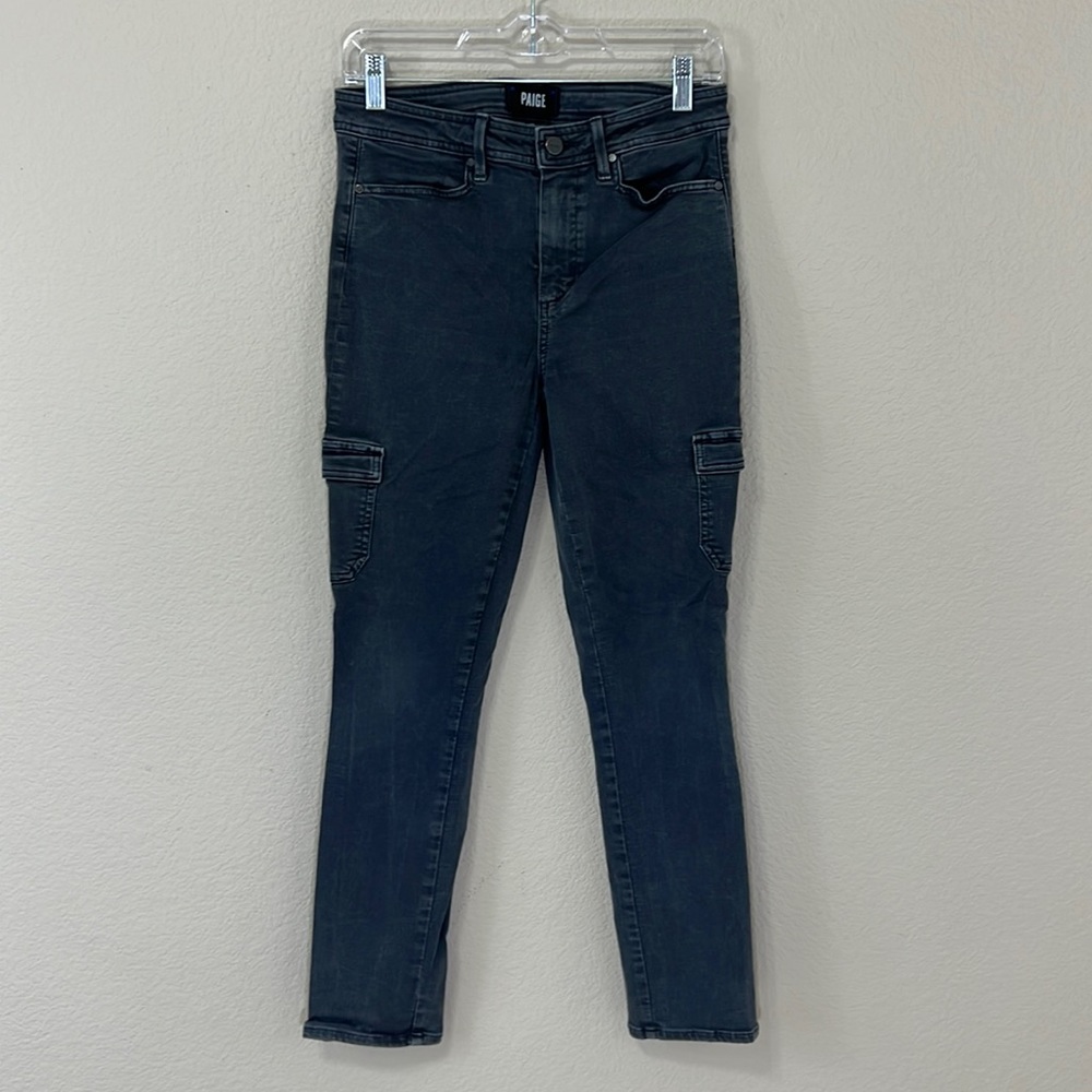 PAIGE Hoxton Ankle Skinny Vintage Black Stone Size 28